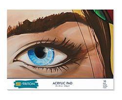 Kreul 17996 Solo Goya Triton acryl pad, 10 vellen, 300 g/m², 30 x 40 cm, tekenblok met hoogwaardig acrylpapier, speciaal voor Solo Goya Triton acrylverf en de verfmarkers