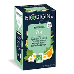 BiOrigine - Infusion bio - Infusion Zen Coquelicot Oranger Mélisse Basilic pour un pause gourmande - Produit naturel - 20 sachets