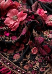 Boho Yearly Planner: Vintage Pink Beaded Silk Sari Fabric