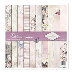 ITD Collection - Scrapbooking Package 12 x 12 inches, Scrapbooking Paper, Decorative Paper, Decoupage, Card Making, Paper Size - 310 x 320 mm (Rosy Summer Time) (SLS-007) 10 Sheets + 1