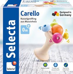 Selecta 61061 Carello, drewniana zabawka do chwytania, 12 cm