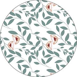 Bonateks, Runt digitalt tryckt musmatta, halkfri undersida, för kontor och hem, diameter: 22 cm