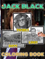 Jack Black Dots Lines Swirls Coloring Book: Jack Black Unofficial Diagonal Line, Swirls Activity Books For Adults, Teenagers