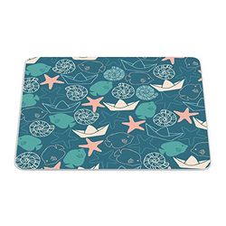 Bonamaison, Rectangle Pop Art Digital Printed Mouse Pad, Non-Slip Base, for Office and Home, Size: 22 x 18 cm
