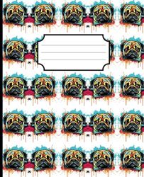 Adorable Pug Notebook 7.5 x 9.25" 110 Pages