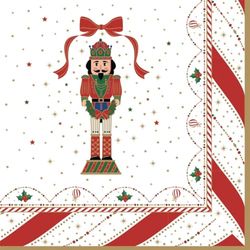 Tovaglioli di carta confezione da 20 con motivo natalizio schiaccianoci – Nutcracker twist