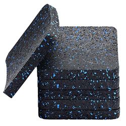 BestXD Tappetino per tapis roulant, tappetini, tappetino per attrezzature per esercizi con gomma ad alta densità (9,94 x 3,94 x 1,3 cm) (6 pezzi)