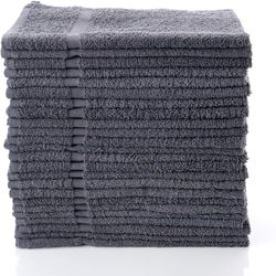 Simpli-Magic Lot de 12 essuie-Mains en Coton, Gris
