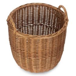 Red Hamper Small Light Steamed Wicker Storage Bin