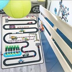TAPITOM® | Alfombra de Carretera Infantil de diseño - 130x200 cm | Alfombra de Juego Circuit | Alfombrilla para habitación Infantil de Carretera para Coche pequeño | Normas CE