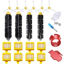 Joybros Kit di accessori di ricambio compatibile per iRobot Roomba serie 700 760 770 780 790, tra cui filtro, spazzola laterale Armed-3, setole e spazzola flessibile per frusta, strumenti di pulizia