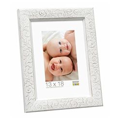 Deknudt Frames S95FS1 Cadre Photo Ornementé Blanc 20 x 20 cm