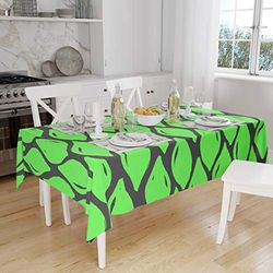 Bonamaison Kitchen Decoration, Tablecloth, Neon Green Fume, 140 x 160 Cm - Designed and Manufactured in Turkey