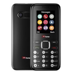 TTfone TT150 Telefono Cellulare Semplice Sbloccato con Bluetooth, Batteria a Lunga Durata, Doppia SIM con Fotocamera e Gioco, Facile da Usare, Resistente e Leggero (Black)