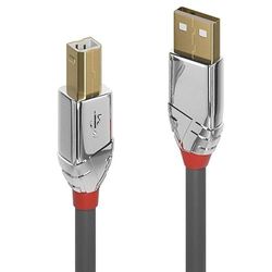 PRENDELUZ Cavo USB 2.0 cromato tipo A da 1 metro a tipo B maschio - maschio 480Mbps per scanner, stampanti, hard disk e altro ancora