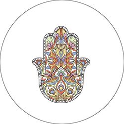 Bonateks, Ronde digitaal bedrukte muismat, antislip onderkant, voor kantoor en thuis, diameter: 22 cm