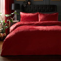 Laurence Llewelyn-Bowen - Montrose - Fluwelen Dekbedovertrek Set - Kingsize Bed in Claret