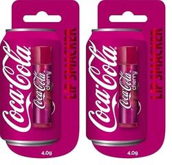 Lip Smacker Coca Cola Collection, Bálsamo Labial con Sabor a Coca-Cola de Cereza Inspirado en Coca-Cola, Hidrata, Refresca, Pack de Blíster Individual (Paquete de 2)