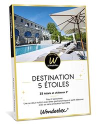 Wonderbox - Coffret Cadeau - Séjours - Destination 5 Étoiles - 1 Ou 2 Nuit(s) avec Dîner Gastronomique Et Petit Déjeuner, avec Ou sans Activité Bien-être