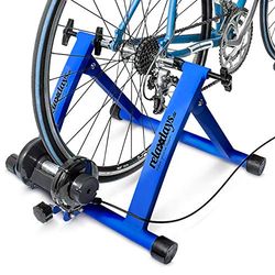 Relaxdays Conversor de bicicleta comum a estática, mede 54 x 46 x 20 cm, azul, unissexo, adulto, 1 Ud aço