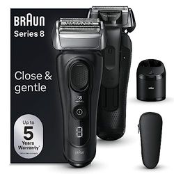 Braun Series 8 Electric Shaver, SmartCare Center, Wet & Dry Electric Razor, 8560cc, Black