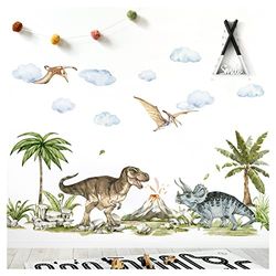 Grandora XXL dinosaurus muursticker voor kinderkamer muursticker Jurassic World dieren muursticker deco DL855-3