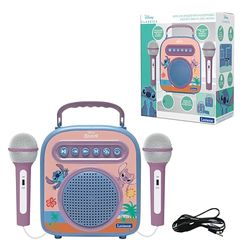 Lexibook, Disney Stitch, Enceinte sans-Fil avec 2 micros, Rose/Bleu, BTC050D