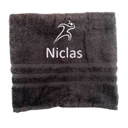 Asciugamano personalizzato con nome Nome sportivo splendidamente ricamato Asciugamano da bagno Asciugamano in cotone 100% personalizzato con nome (100 x 50 cm, Getto del peso)