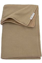 Meyco Baby Knit Basic Velvet Couverture tricotée pour bébé (80% Coton et 20% Polyester, Polyvalente, Facile d'entretien, Respirante, 100 x 150 cm) Taupe