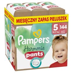 Pampers Harmonie Baby Pieluchomajtki, rozmiar 5, 144 sztuk, 12kg-17kg, Ochrona delikatnej skóry i składniki pochodzenia roślinnego