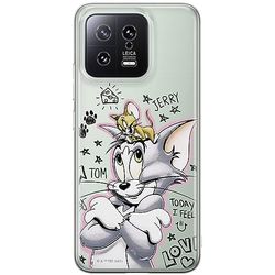 ERT GROUP mobiltelefonfodral för Xiaomi 13 originalt och officiellt licensierat Tom & Jerry mönster 004 optimalt anpassad till formen på mobiltelefonen, gedeeltelijk transparant