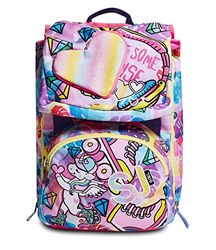 SJ GANG Mochila, Mochila expansible, para niños de 1er grado - niñas y niños, gran capacidad, para la escuela, el deporte y el tiempo libre, con sistema abatible Diseño Italiano, Rosado/modelo