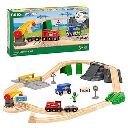 BRIO World 36023 - vrachtset - 29-delige houten trekset voor kinderen vanaf 3 jaar - Amazon exclusief