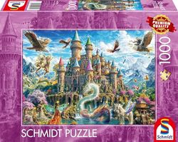 Schmidt Spiele 59791 Castello delle Fiabe nel regno della fantasia, puzzle da 1000 pezzi, Multicolore
