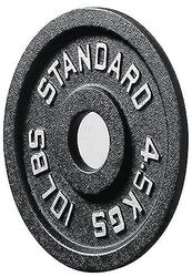 Sporzon! Placa de hierro fundido para entrenamiento de fuerza, levantamiento de pesas y crossfit, individual, negro