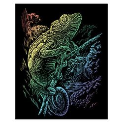 Pracht Hobby Royal & Langnickel - Scratchboard Camaleón Arcoiris con rotulador y Plantilla, Adecuado para niños y Adultos