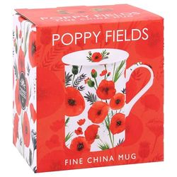 The Leonardo Collection Finola Stack Poppy Mug for Home & Kitchen | Stylish Ceramic Mugs for Tea & Coffee | Lovely Cup Set for Mens Gifts & Birthday Gifts for Women
