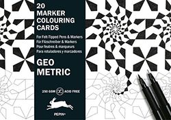 Geometric: 20 Marker Colouring Cards: Marker Colouring Cards Book