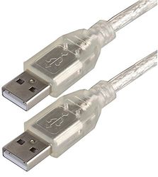 Pro Signal PSG91441 USB 2.0 A Plug to A Plug Cable, 3 m, Transparent
