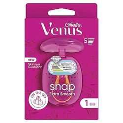 Gillette Venus Extra Smooth Snap scheerapparaat, 1 kleine handgreep, 1 navulmes, 5 messen, zeer grondige scheerbeurt