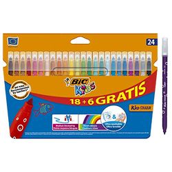 Bic Kids, pennarelli colorati per colorare Lot de 18 + 6 gratuits multicolore