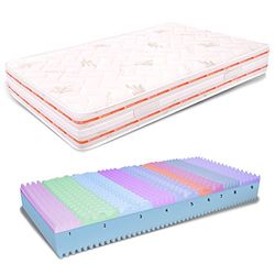 MiaSuite matras Francese 140X195, hoogte 26 cm, orthopedisch medisch product met 2 cm tot 9 zones en waterfoam 22 cm