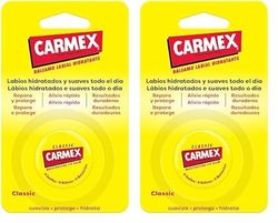 Carmex Bálsamo Labial SPF 15, Tarro Clásico, 7,5g (Paquete de 2)