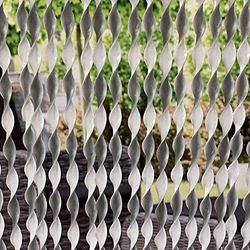 Siena Garden Molise - Cortina para Puerta (90 x 210 cm), Color Blanco y Gris