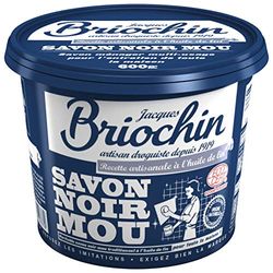 Jacques Briochin Savon Noir Mou à l'Huile de Lin - Pot de 600g - Nettoyant Multi Usages, Traditionnel - ECOCERT, Ingrédients d'Origine Naturelle - Fabrication Française