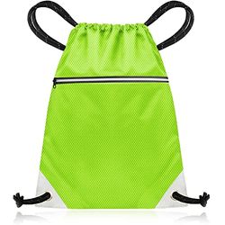 aZengear Dragsko från vattentät återvunnen polyester för gym, PE, sport, simning | Lätt reflekterande fickor och snöre med dragkedja