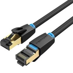 Velocraze Câble réseau RJ45 Cat.8 S/FTP AWG28 de 15 m, noir, haute vitesse, optimal pour réseaux jusqu'à 40 Gbps, durable.