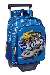 Safta Hot Wheels Sonny - Sac à Dos pour Enfant avec Chariot 705, idéal pour Enfants de différents âges, Confortable et Polyvalent, qualité et résistance, 27 x 10 x 33 cm, Couleur Bleu Marine, Bleu