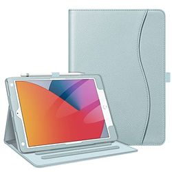 FINTIE Case for iPad 9th / 8th / 7th Generation (2021/2020/2019) 10.2 Inch - [Corner Protection] Multi-Angle Viewing Stand Cover with Pocket & Pencil Holder, Auto Sleep Wake, Frozen Blue