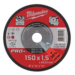 Milwaukee Metalen doorslijpschijf 150x1 mm PRO+ 4932471386, multicolor